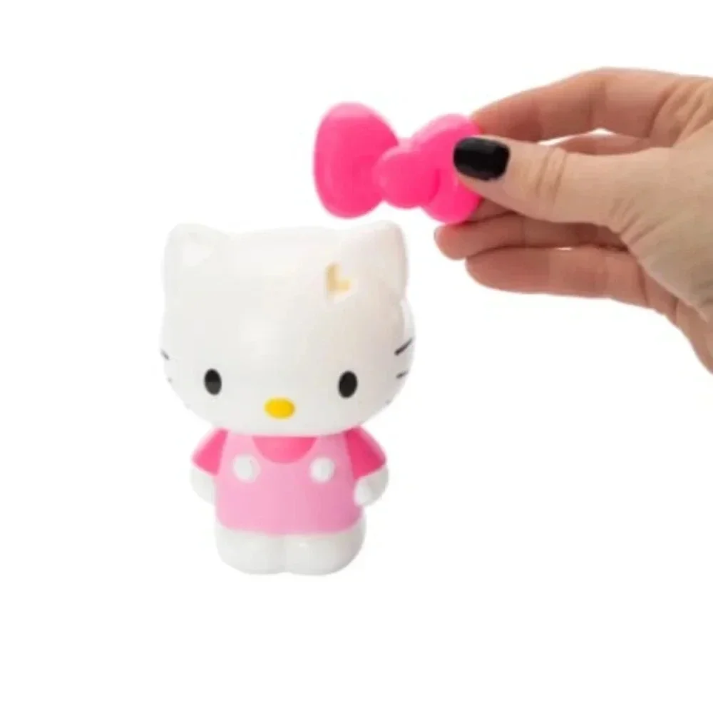 White pink red Hello Kitty styling figure  changeable bow accessories